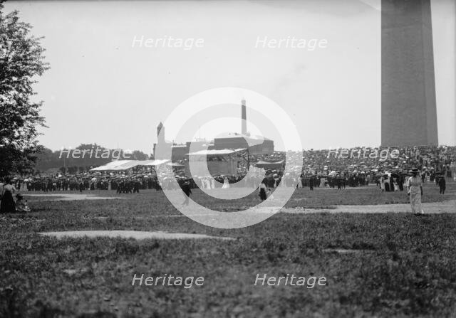 Military Field Mass By Holy Name Soc. of Roman Catholic Church - General View, 1910. Creator: Harris & Ewing.