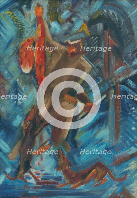 Hunter with a Fox in His Hand, 1940-1944. Creator: Arnold Peter Weisz-Kubincan.