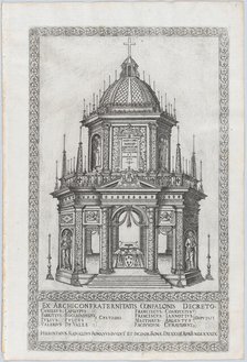Catafalque for Cardinal Alessandro Farnese, 1589. Creator: Girolamo Rainaldi.