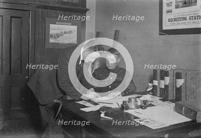 Recruiting Marines, between c1915 and c1920. Creator: Bain News Service.