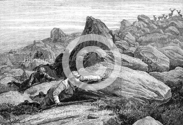 The Prince of Wales deer-stalking on Lochnagar, 1881. Creator: Unknown.