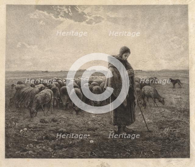 La Bergerie, 1885. Creator: Benjamin-Louis-Auguste Damman (French, 1835-1921).