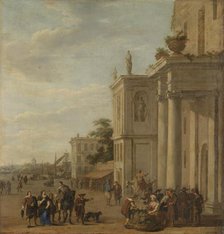 Italian marketplace, 1650-1689. Creator: Jacob van der Ulft.