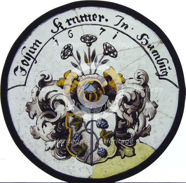 Roundel, German, 1671. Creator: Unknown.