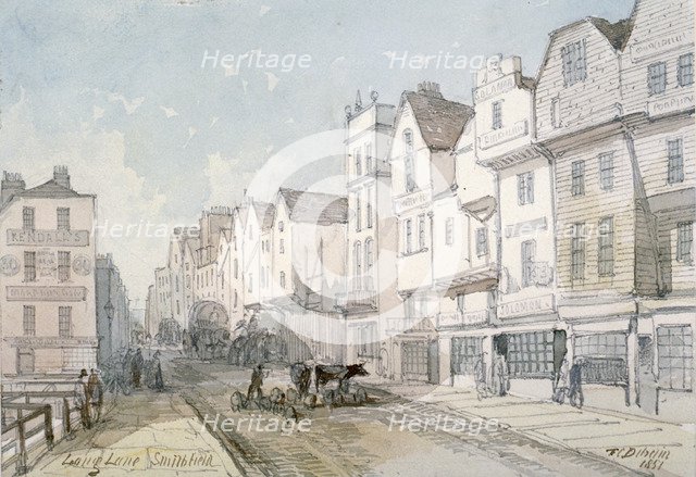 Long Lane, City of London, 1851.                                      Artist: Thomas Colman Dibdin