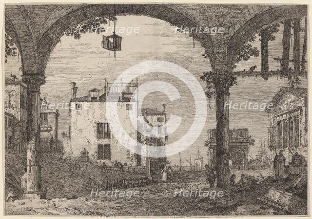 The Portico with the Lantern, c. 1735/1746. Creator: Canaletto.