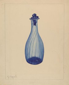 Toilet Water Bottle, 1937. Creator: Giacinto Capelli.