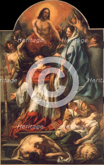 Saint Charles Borromeo among Plague Victims, 1655. Creator: Jordaens, Jacob (1593-1678).