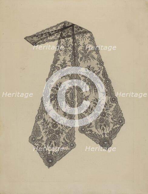 Lace Cravat, 1935/1942. Creator: Jean Peszel.