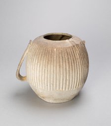 Ovoid Jar with Handle, Warring States period (480-221 B.C.), c. 4th century B.C. Creator: Unknown.