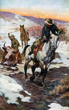 'Winter Work for the Cowboys', 1906 (1908-1909). Artist: Unknown