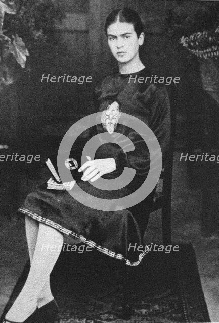Frida Kahlo as a student, 1926. Creator: Kahlo, Guillermo (1871-1941).