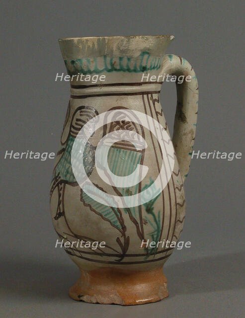 Jug with Eagle, Italian, early 1400s. Creator: Unknown.