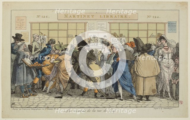 Dawdlers of the Rue du Coq or The Martinet's printshop, c. 1810.