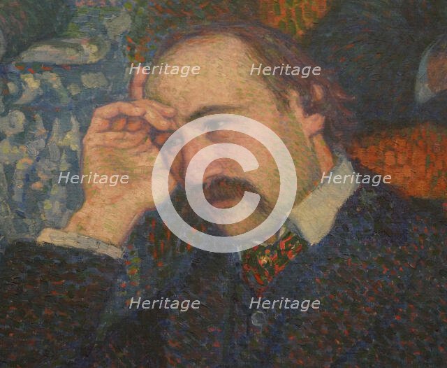 André Gide (1869-1951) Detail of The Lecture by Emile Verhaeren, 1903. Creator: Rysselberghe, Théo van (1862-1926).