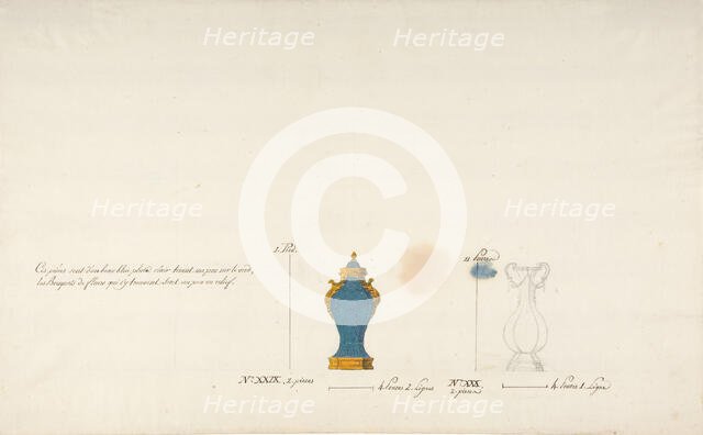 Design for Two Vases, ca. 1770-85. Creator: Anon.