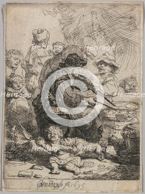 The Pancake Woman, 1635. Creator: Rembrandt van Rijn (Dutch, 1606-1669).