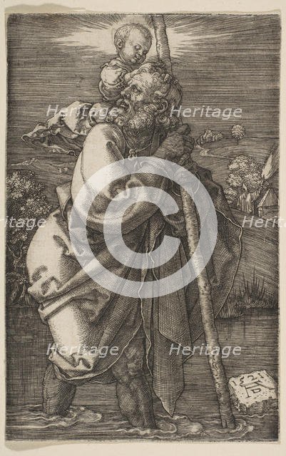 Saint Christopher Facing Left, 1521. Creator: Albrecht Durer.