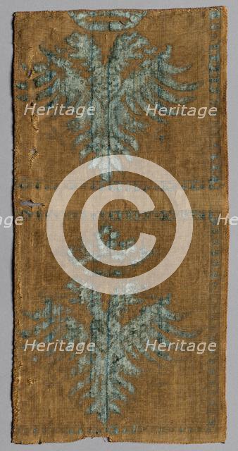 Velvet Fragment, 1400s. Creator: Unknown.