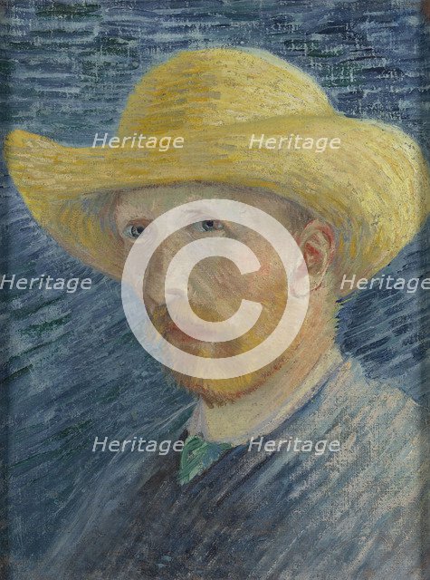 Self-Portrait with Straw Hat.
