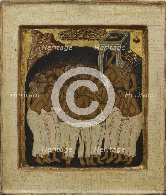 Forty Martyrs, Russian icon, 1850-1899. Creator: Unknown.