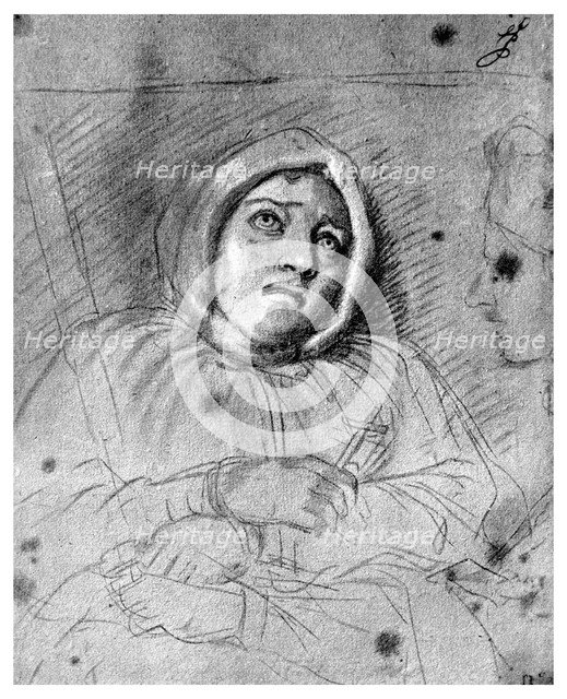 The Marquise de Brinvilliers before execution, 1676 (1956). Artist: Unknown