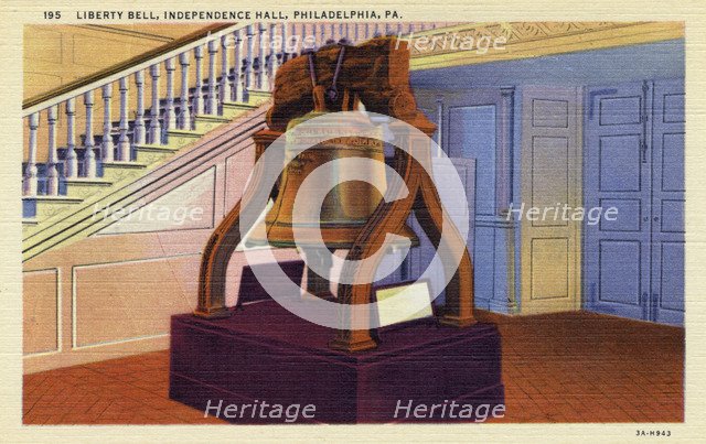 Liberty Bell, Independence Hall, Philadelphia, Pennsylvania, USA, 1933. Artist: Unknown