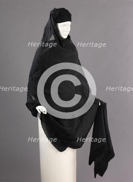 Mourning accessory set, American, ca. 1895. Creator: Wanamaker's.