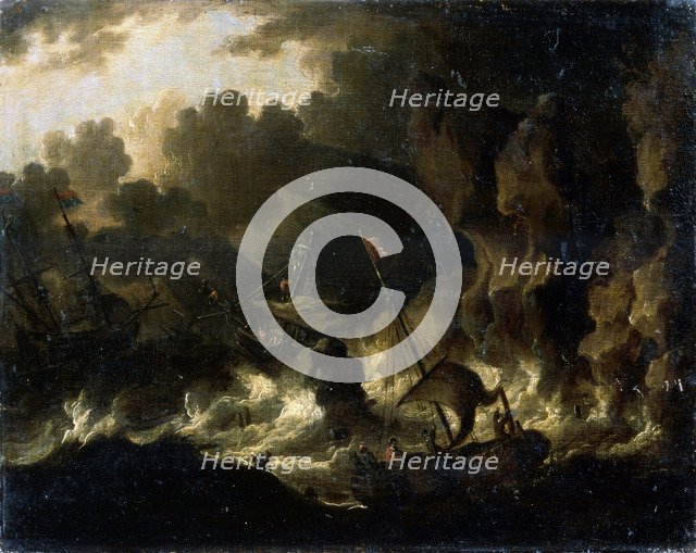 'Stormy Sea', 17th century. Artist: Dutch Master