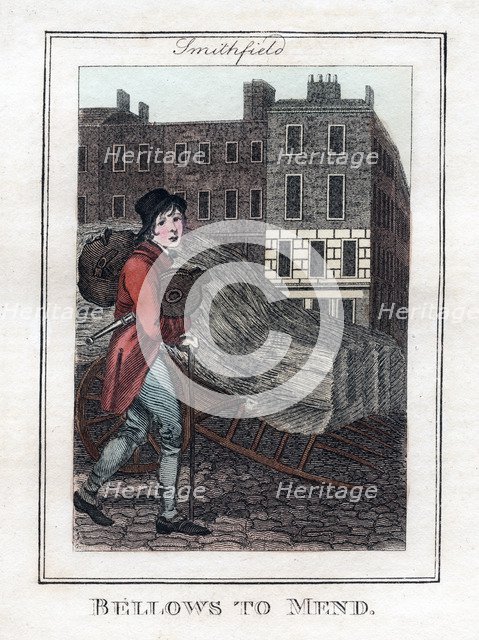 'Bellows to Mend', Smithfield, London, 1805. Artist: Unknown