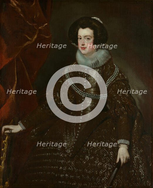 Isabella of Bourbon, Wife of Philip IV of Spain, c. 1632. Creator: Workshop of Diego Velázquez.