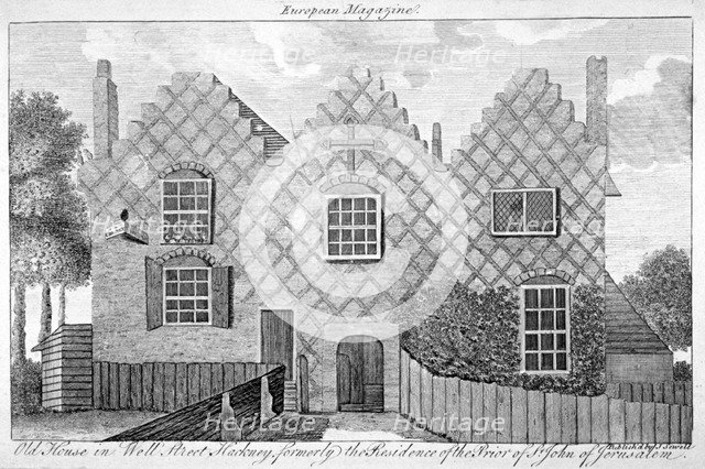 View of a house in Wells Street, Hackney, London, c1800. Artist: Anon