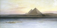 'The Pyramids at Gizeh', 19th century. Artist: Edward Lear