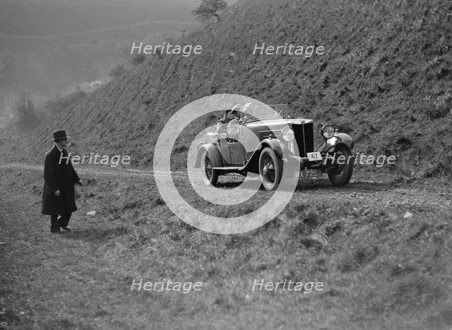 MG 18/80 of CF Dobson competing in the MCC Sporting Trial, 1930. Artist: Bill Brunell.