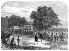 Bringing ivory to the waggons in South Africa, 1868. Creator: Unknown.