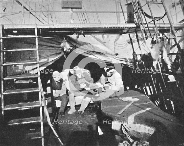 'Workshop on deck. July, 1895', (1897). Artist: Unknown.