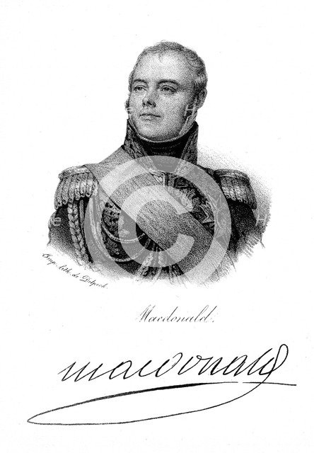 Etienne-Jacques-Joseph-Alexandre MacDonald, Duke of Taranto, French soldier, c1820. Artist: Delpech