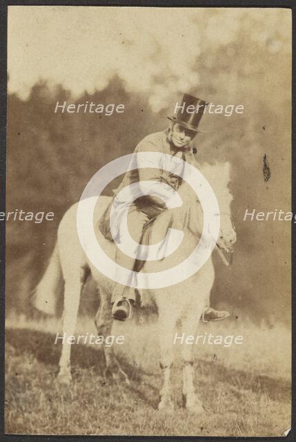 Portrait of a Man on a Horse, late 19th century. Creator: Unknown.