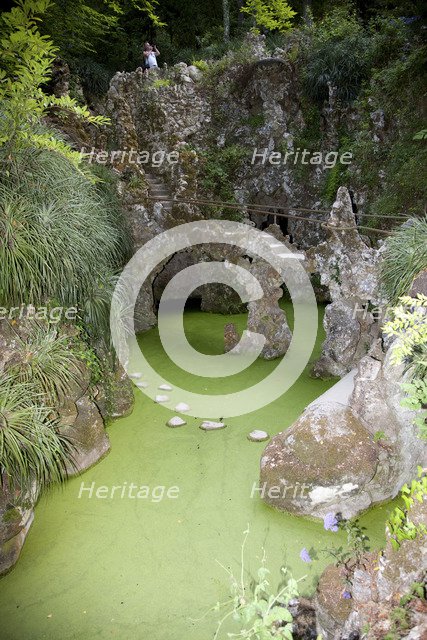 The Waterfall Lake in Regaleira Palace, Sintra, Portugal., 2009. Artist: Samuel Magal
