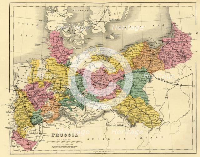 Map of Prussia, c1872.  Creator: Unknown.