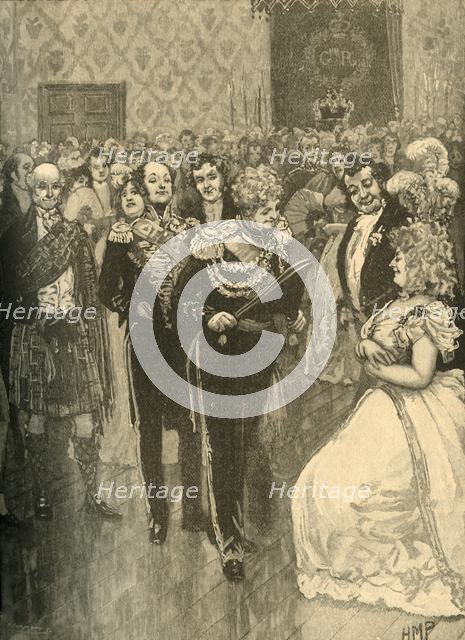 King George IV holding a levee in Holyrood Palace, Edinburgh, 1822 (c1890). Creator: Unknown.