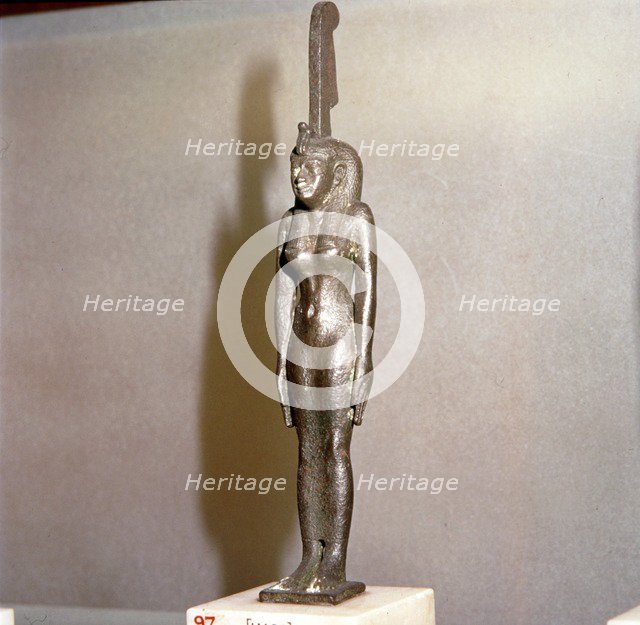 Egyptian bronze, Goddess Maat, (Truth), 26th Dynasty, c664BC-332BC Artist: Unknown.