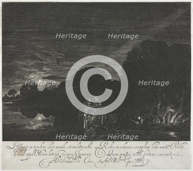 The Flight into Egypt (Night). Creator: Hendrik Goudt (Dutch, 1585-1630).