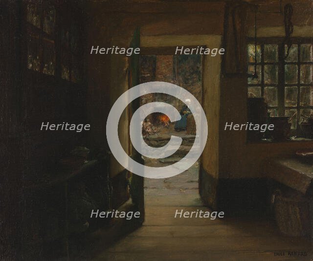 Flemish interior, 1912. Creator: Emile Renard.