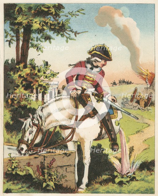 Scene from The Adventures of Baron Munchausen by Rudolph Erich Raspe, c1850. Artist: Anon