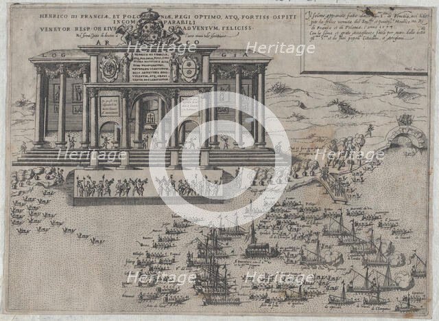 Entry of Henri III, King of France and Poland, into Venice, 1574. Creator: Domenico Zenoi.