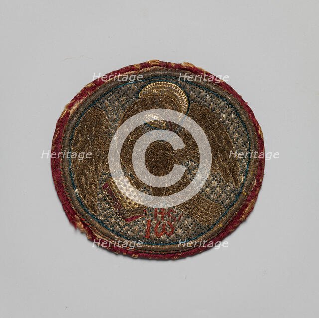 Embroidered Medallion, Byzantine, 15th-16th century. Creator: Unknown.