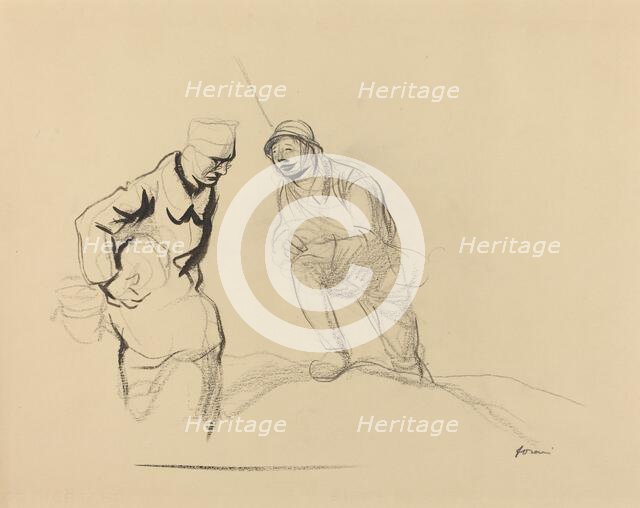 Two Soldiers, c. 1914/1919. Creator: Jean Louis Forain.