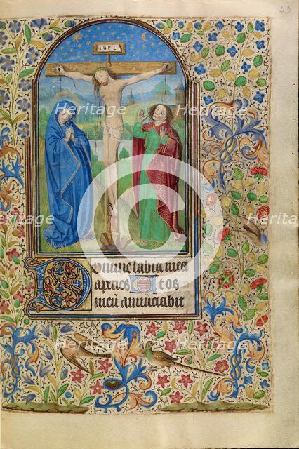 The Crucifixion; Book of Hours, about 1466-1470. Creator: Master of Jacques of Luxembourg.