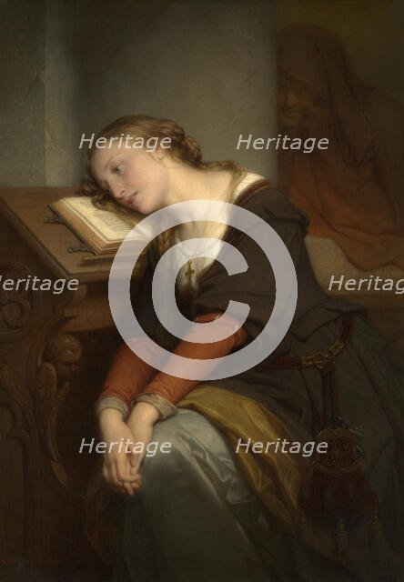 Margaret at the Church, 1864. Creator: Nicaise de Keyser.